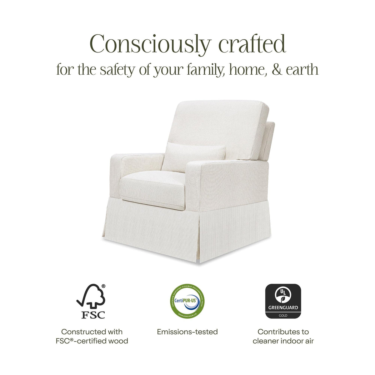 NamesakeNamesake Crawford Pillowback Comfort Swivel GliderBabysupermarket