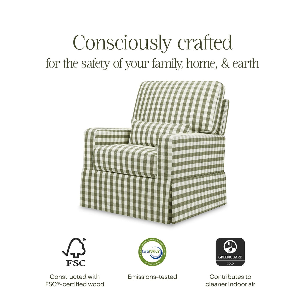 NamesakeNamesake Crawford Pillowback Comfort Swivel GliderBabysupermarket