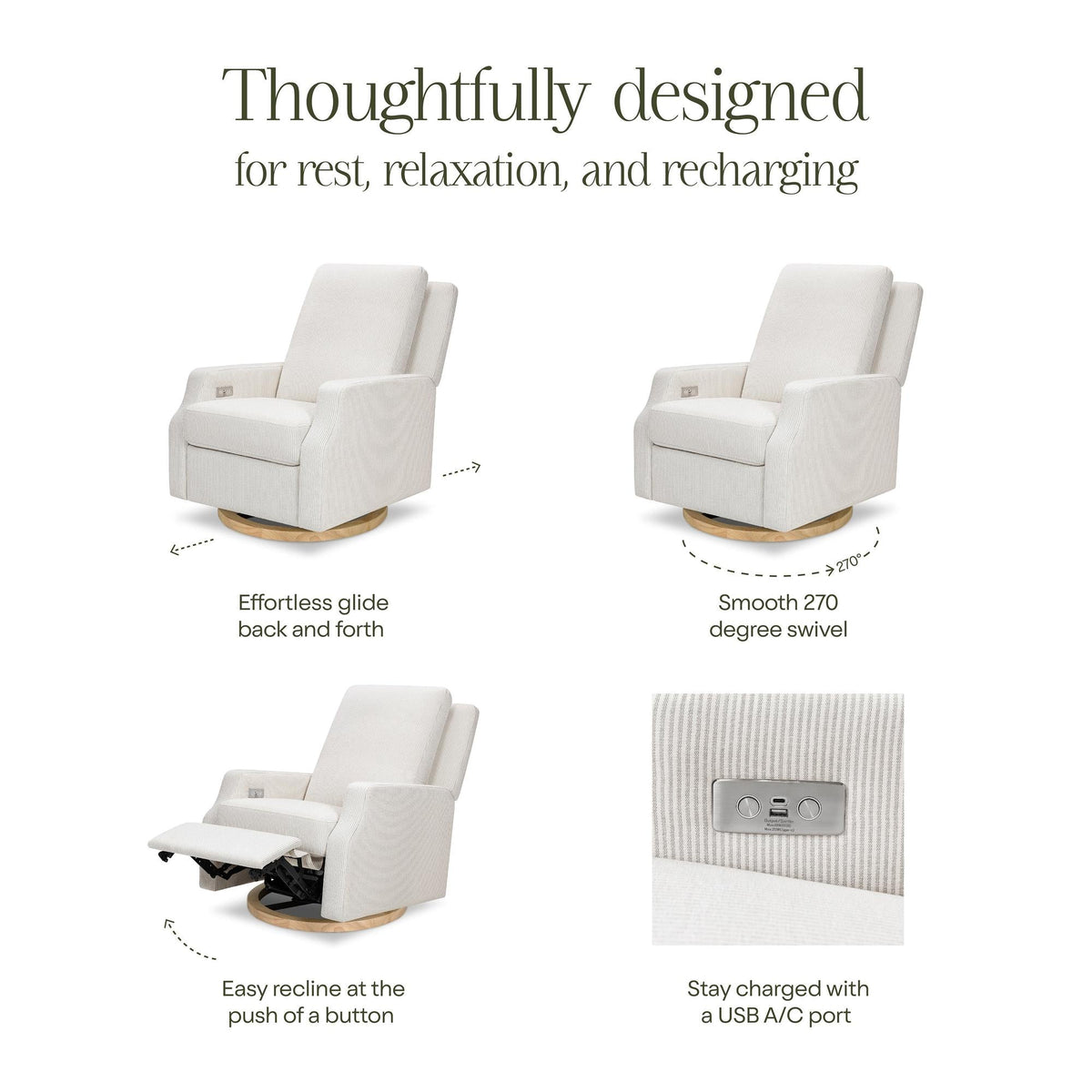 NamesakeNamesake Crewe Electronic Recliner and Swivel GliderBabysupermarket