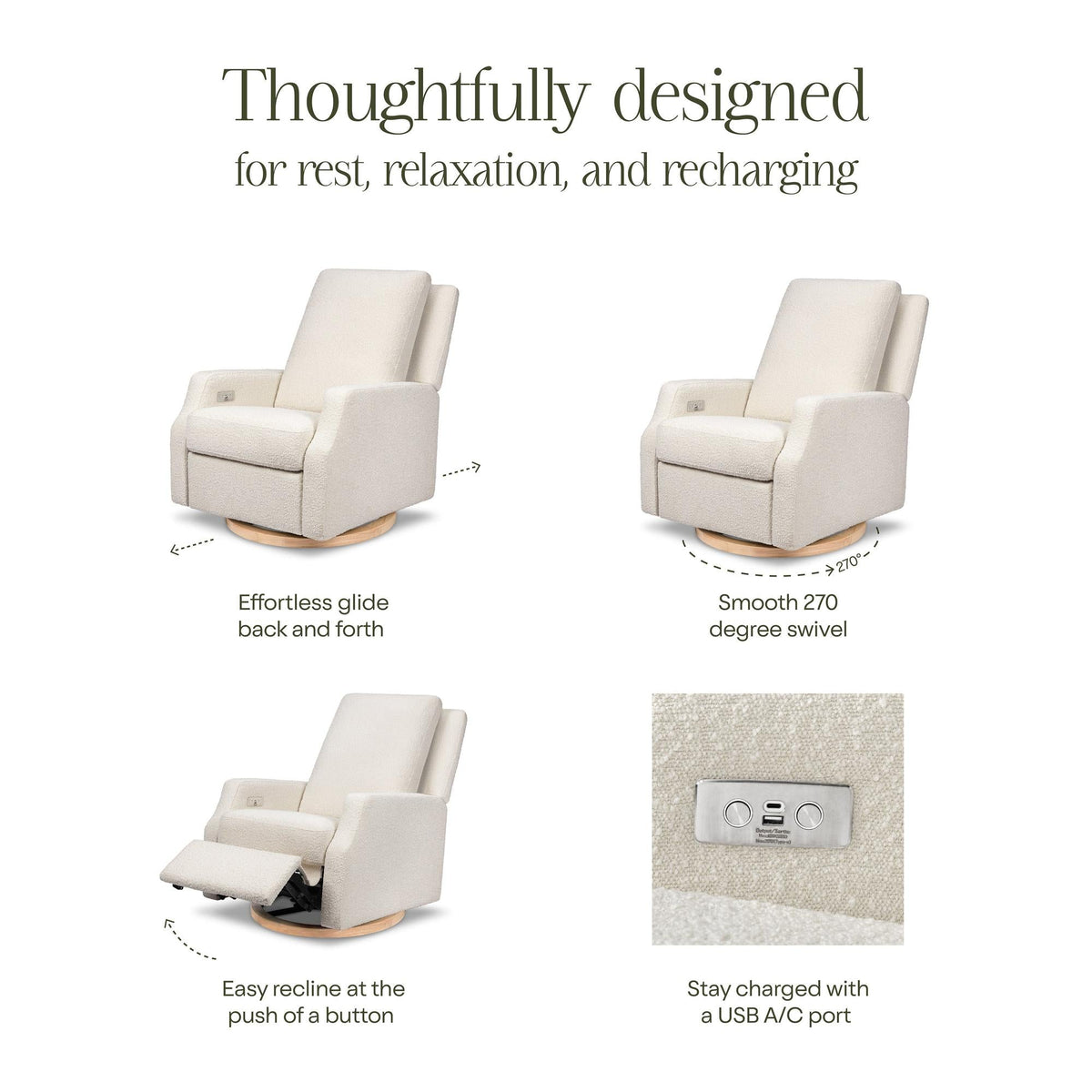 NamesakeNamesake Crewe Electronic Recliner and Swivel GliderBabysupermarket