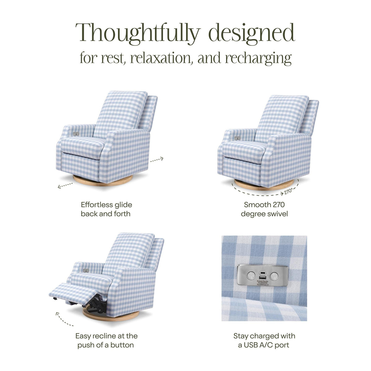 NamesakeNamesake Crewe Electronic Recliner and Swivel GliderBabysupermarket