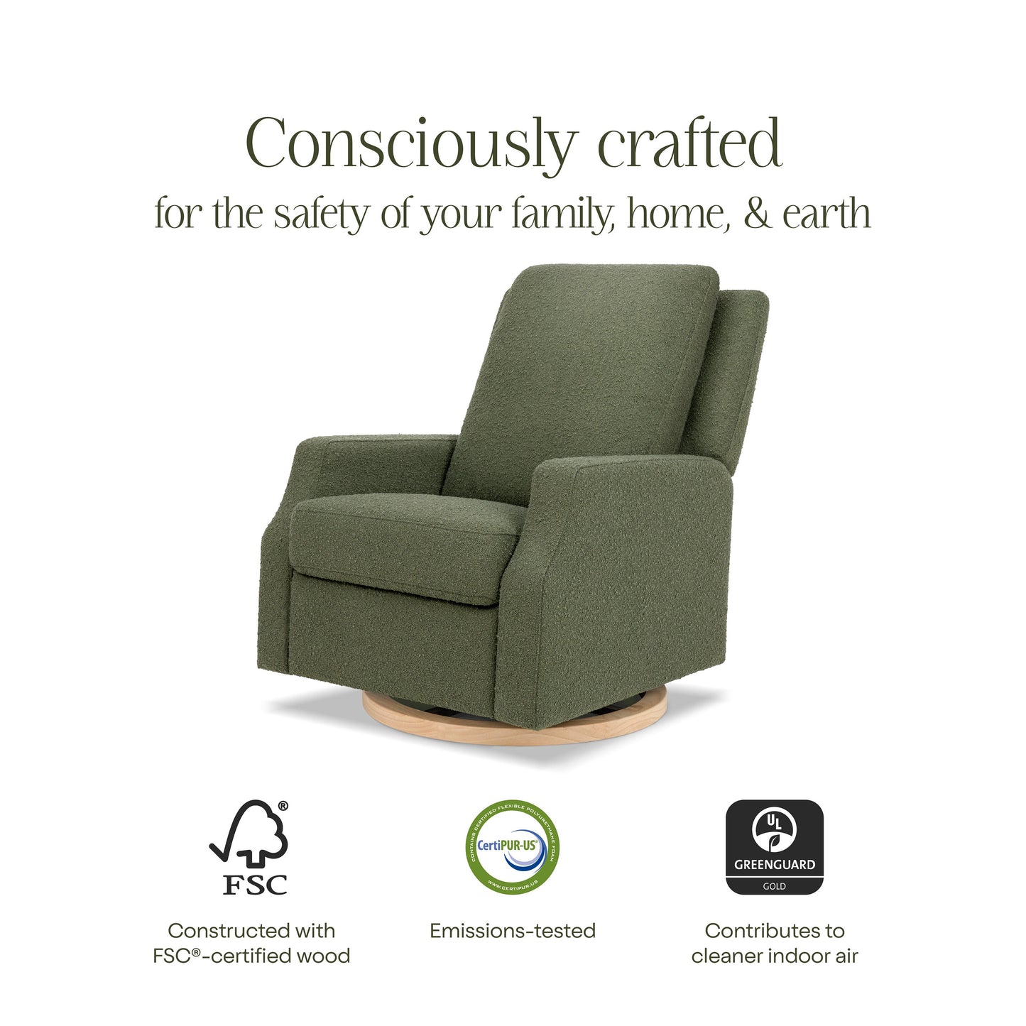 Namesake Gliders & Rockers Namesake Crewe Recliner and Swivel Glider