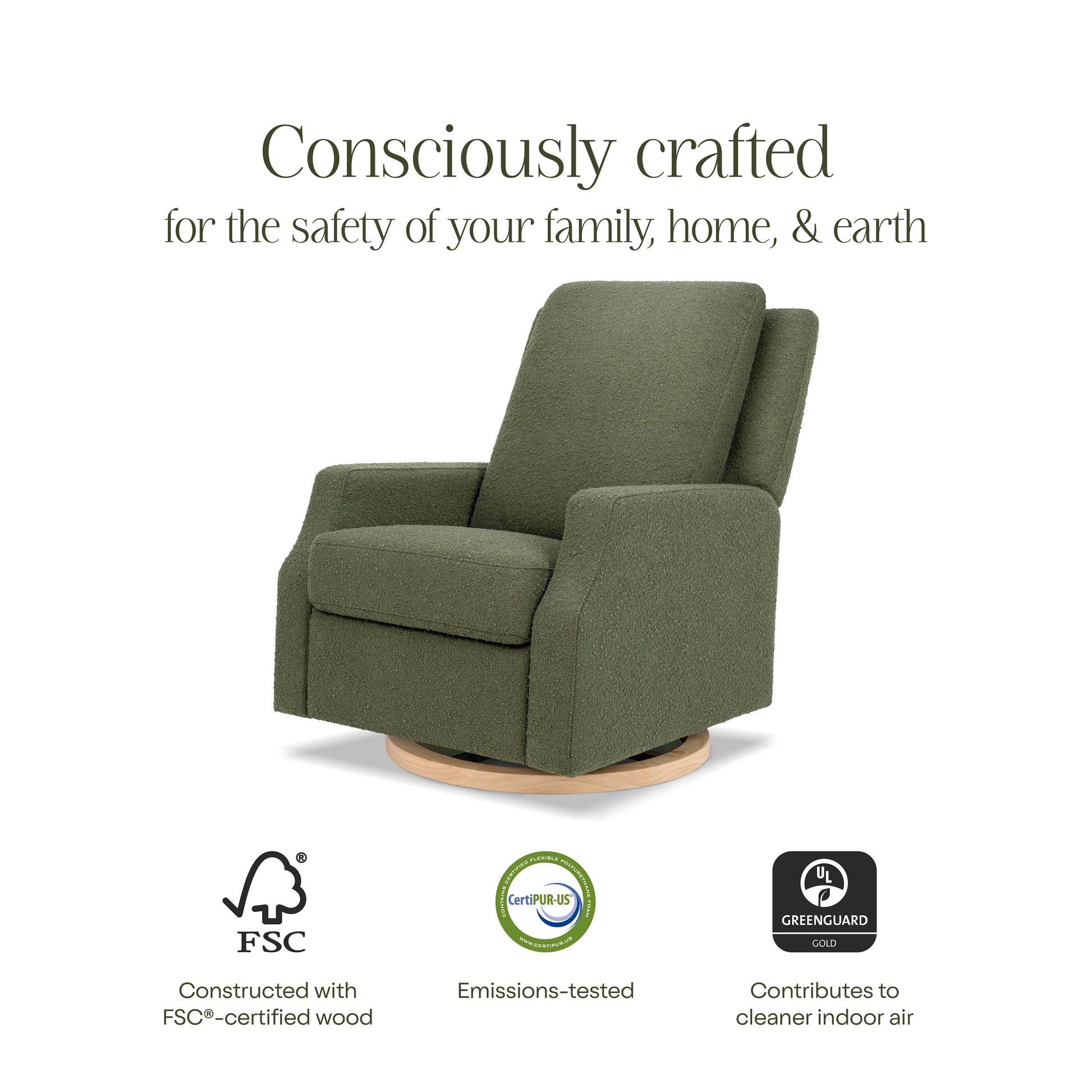 Namesake Gliders & Rockers Namesake Crewe Recliner and Swivel Glider
