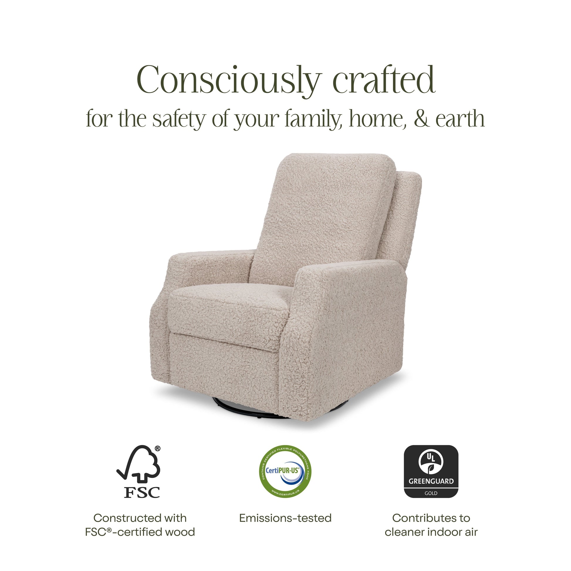 Namesake Gliders & Rockers Namesake Crewe Recliner and Swivel Glider