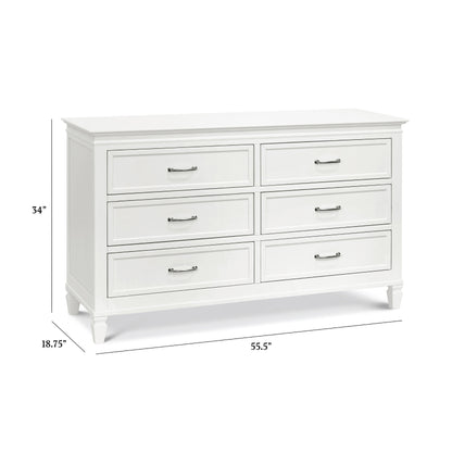 Namesake Dressers Warm White Namesake Darlington 6-Drawer Dresser