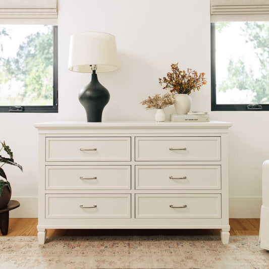 Namesake Dressers Warm White Namesake Darlington 6-Drawer Dresser