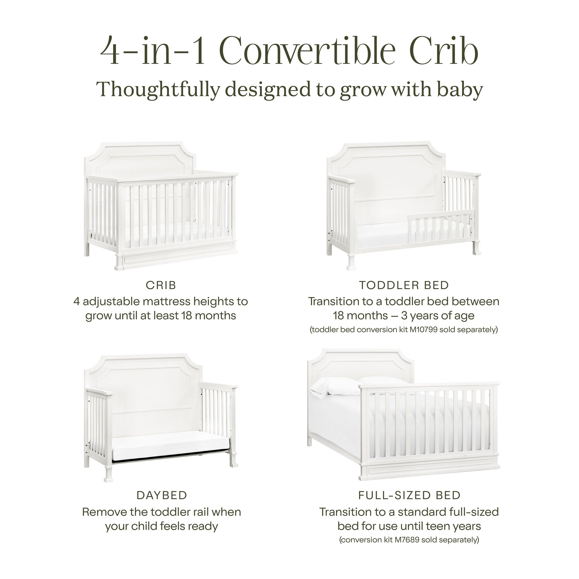 NamesakeNamesake Emma Regency 4-in-1 Convertible CribBabysupermarket