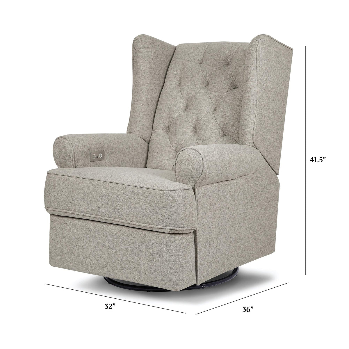 NamesakeNamesake Harbour Electronic Recliner and Swivel Glider in Eco-Performance Fabric with USB port | Water Repellent & Stain ResistantBabysupermarket