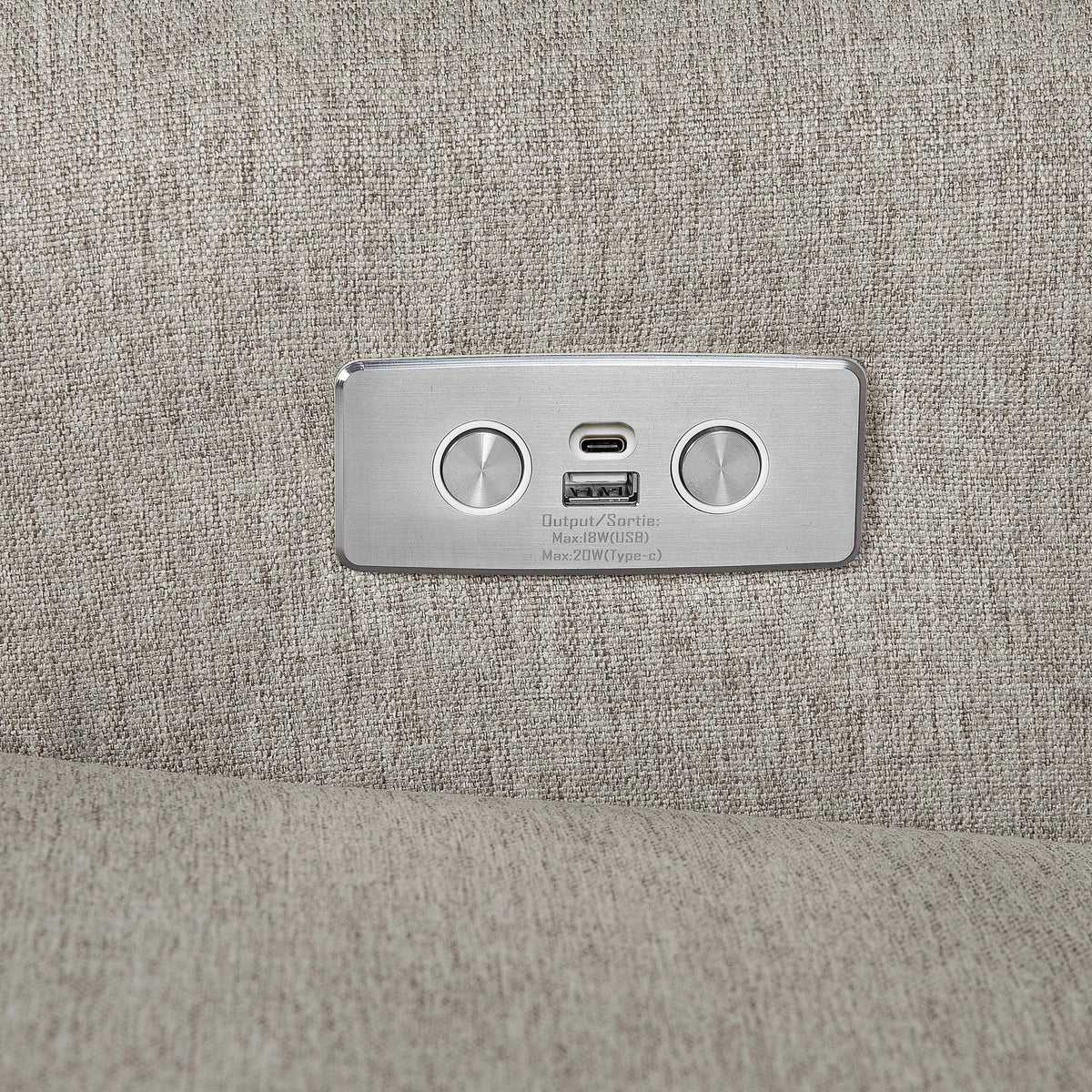 NamesakeNamesake Harbour Electronic Recliner and Swivel Glider in Eco-Performance Fabric with USB port | Water Repellent & Stain ResistantBabysupermarket