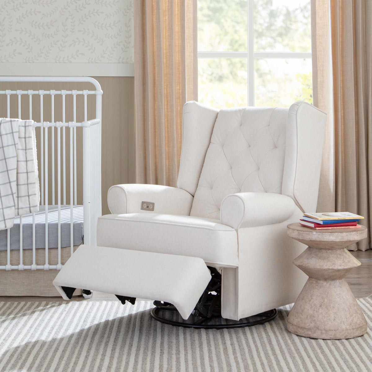 NamesakeNamesake Harbour Electronic Recliner and Swivel Glider in Eco-Performance Fabric with USB port | Water Repellent & Stain ResistantBabysupermarket