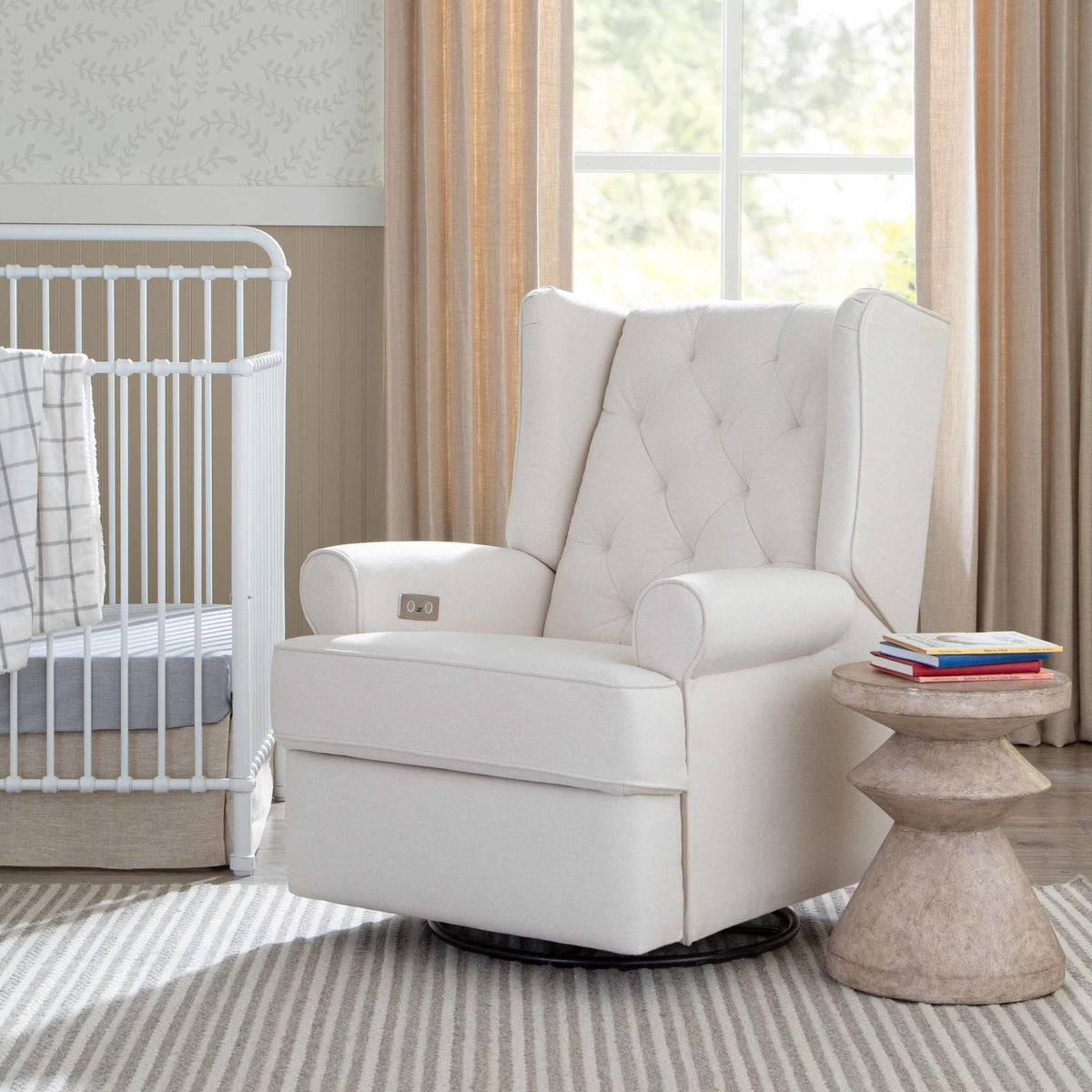 NamesakeNamesake Harbour Electronic Recliner and Swivel Glider in Eco-Performance Fabric with USB port | Water Repellent & Stain ResistantBabysupermarket