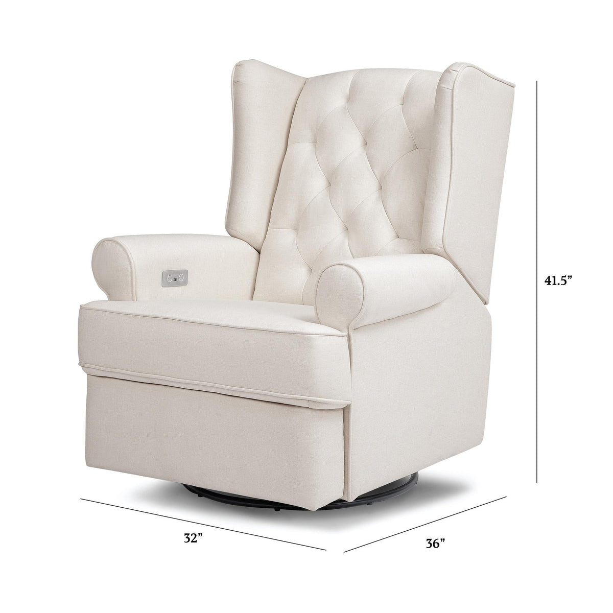 NamesakeNamesake Harbour Electronic Recliner and Swivel Glider in Eco-Performance Fabric with USB port | Water Repellent & Stain ResistantBabysupermarket