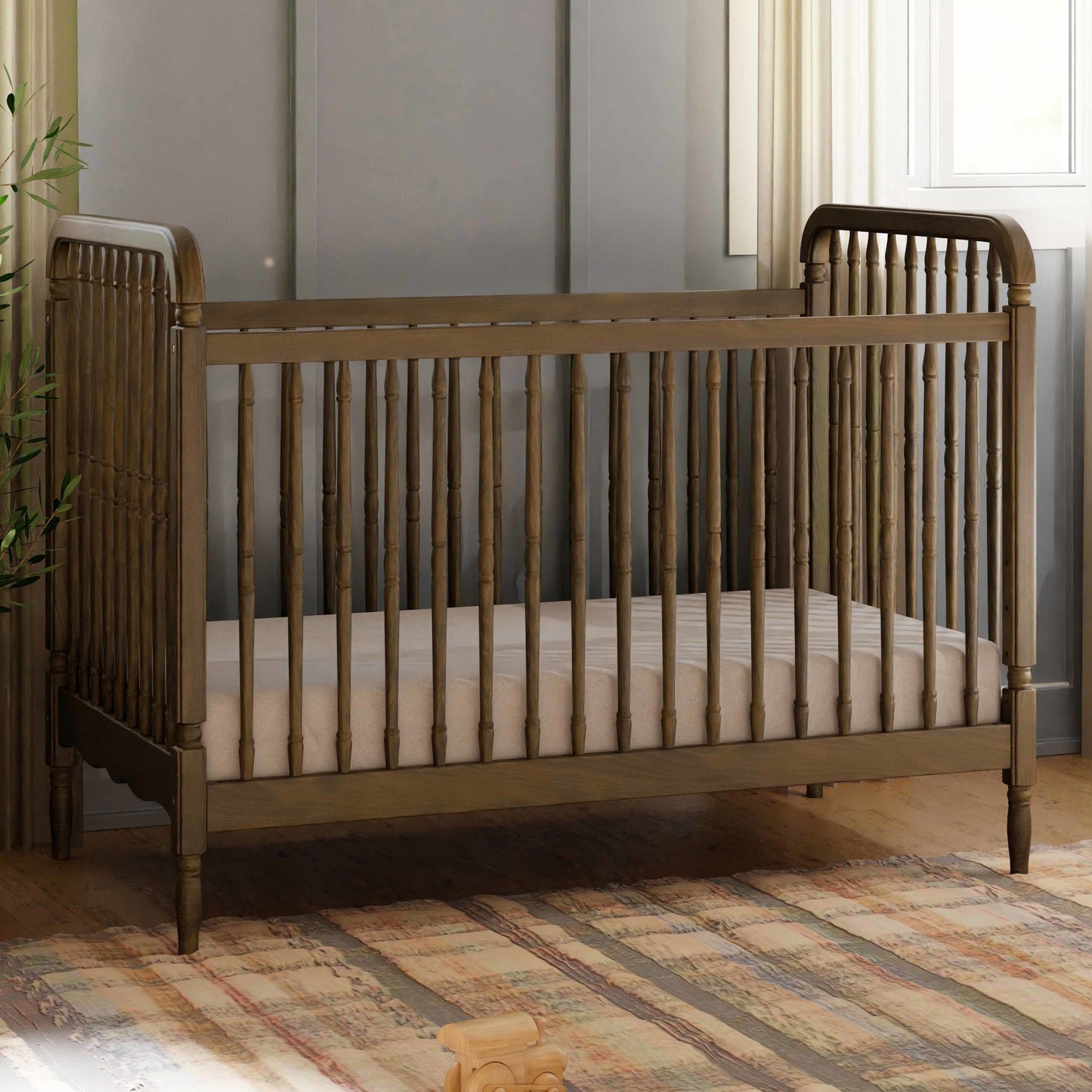 Namesake Cribs Namesake Liberty 3-in-1 Convertible Spindle Crib with Toddler Bed Conversion Kit