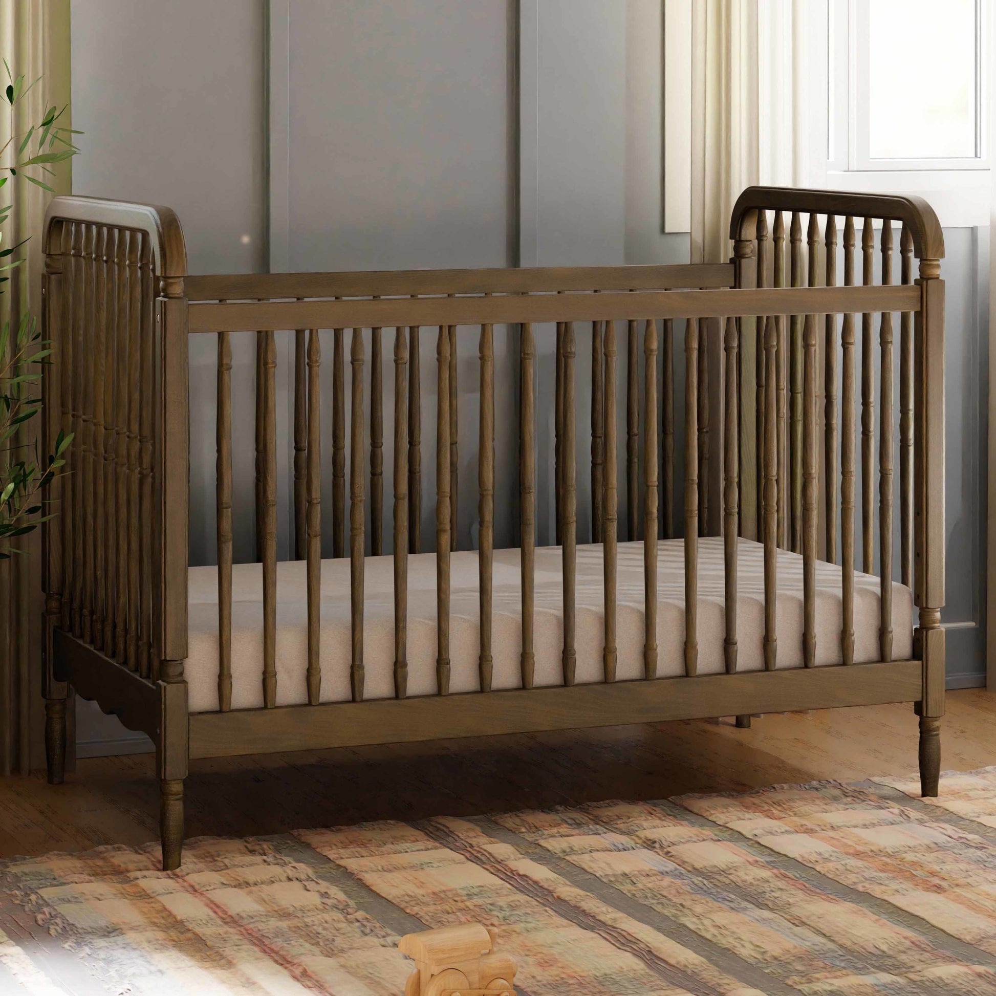 Namesake Cribs Namesake Liberty 3-in-1 Convertible Spindle Crib with Toddler Bed Conversion Kit