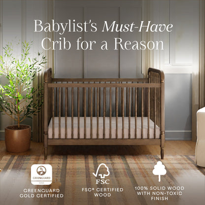 Namesake Cribs Namesake Liberty 3-in-1 Convertible Spindle Crib with Toddler Bed Conversion Kit