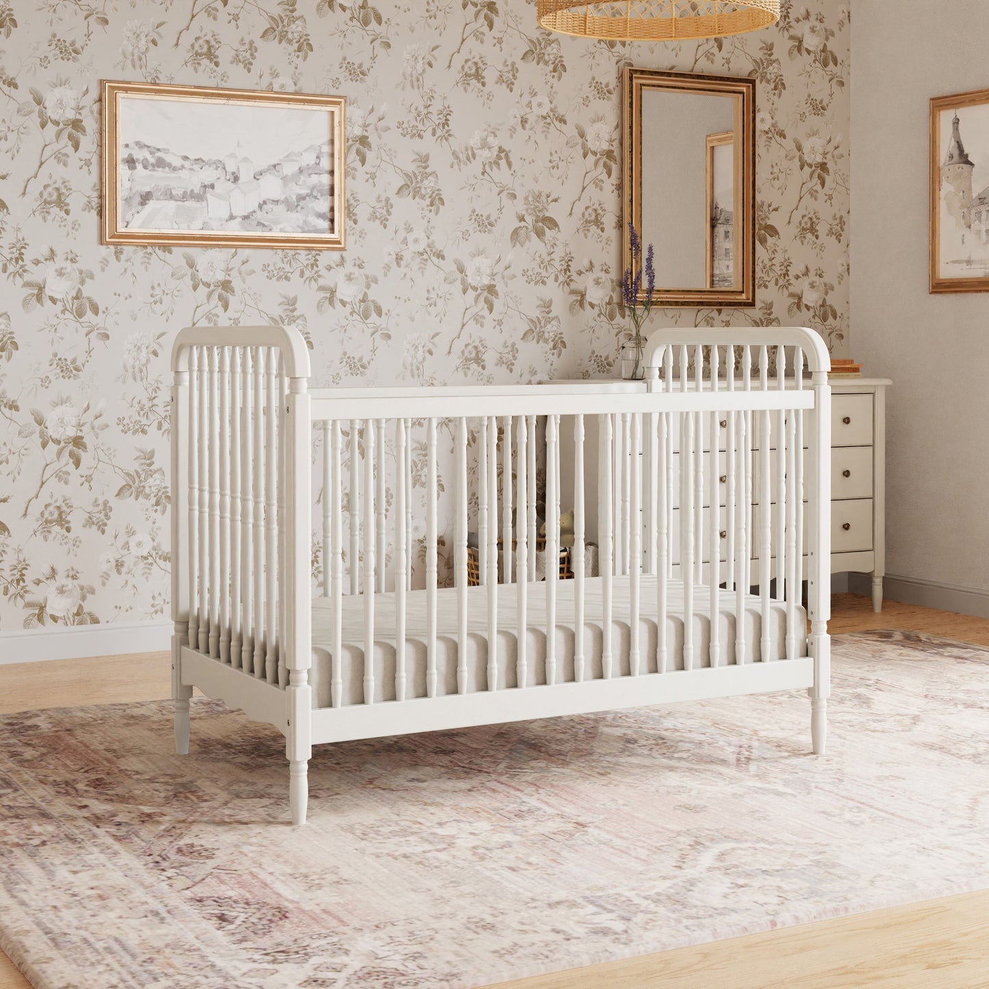 Namesake Cribs Namesake Liberty 3-in-1 Convertible Spindle Crib with Toddler Bed Conversion Kit