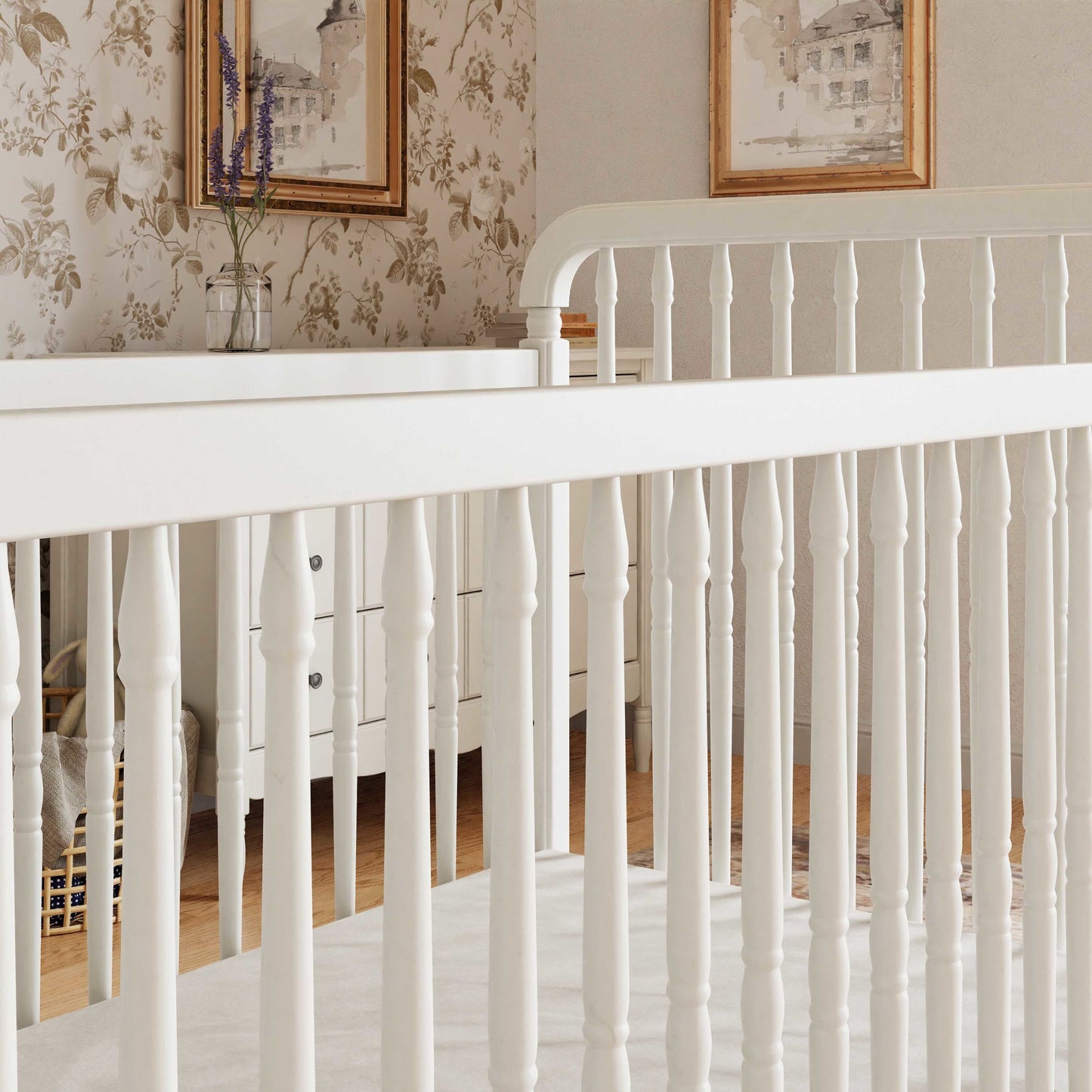 Namesake Cribs Namesake Liberty 3-in-1 Convertible Spindle Crib with Toddler Bed Conversion Kit