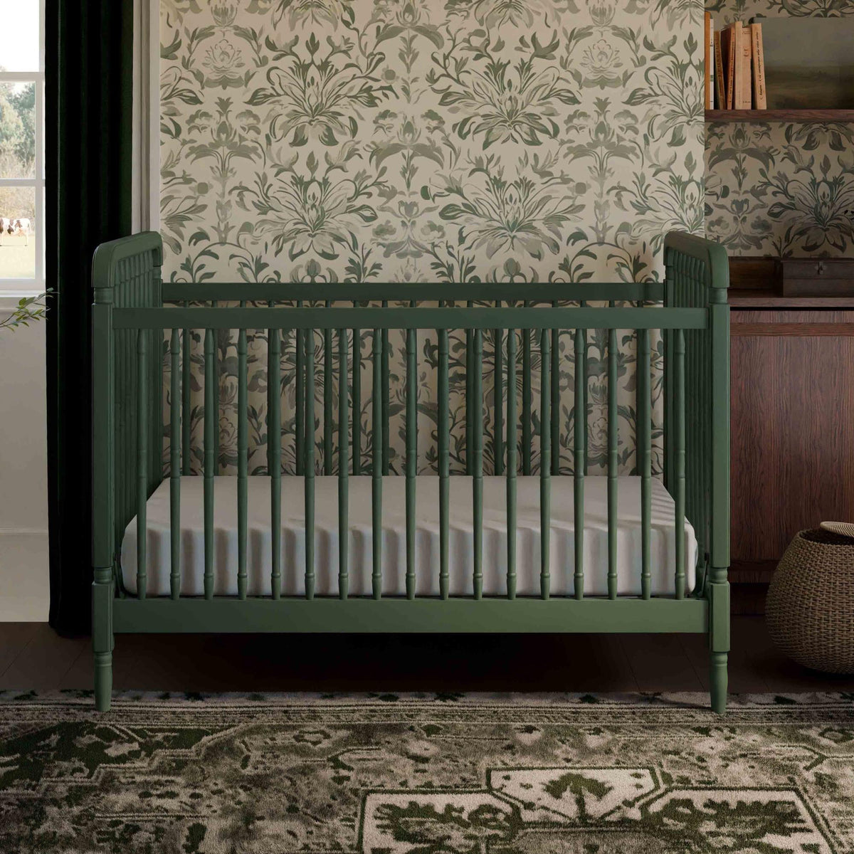 NamesakeNamesake Liberty 3-in-1 Convertible Spindle Crib with Toddler Bed Conversion KitBabysupermarket