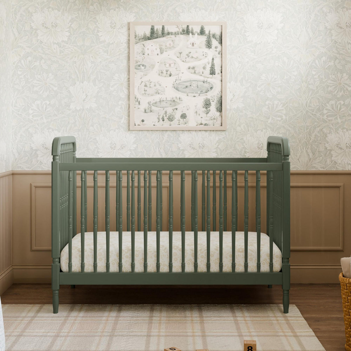 NamesakeNamesake Liberty 3-in-1 Convertible Spindle Crib with Toddler Bed Conversion KitBabysupermarket