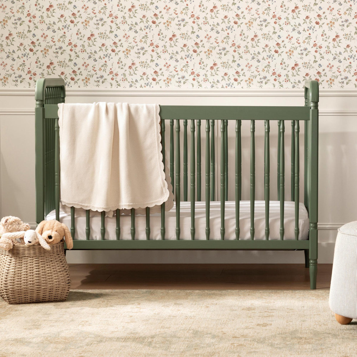 NamesakeNamesake Liberty 3-in-1 Convertible Spindle Crib with Toddler Bed Conversion KitBabysupermarket