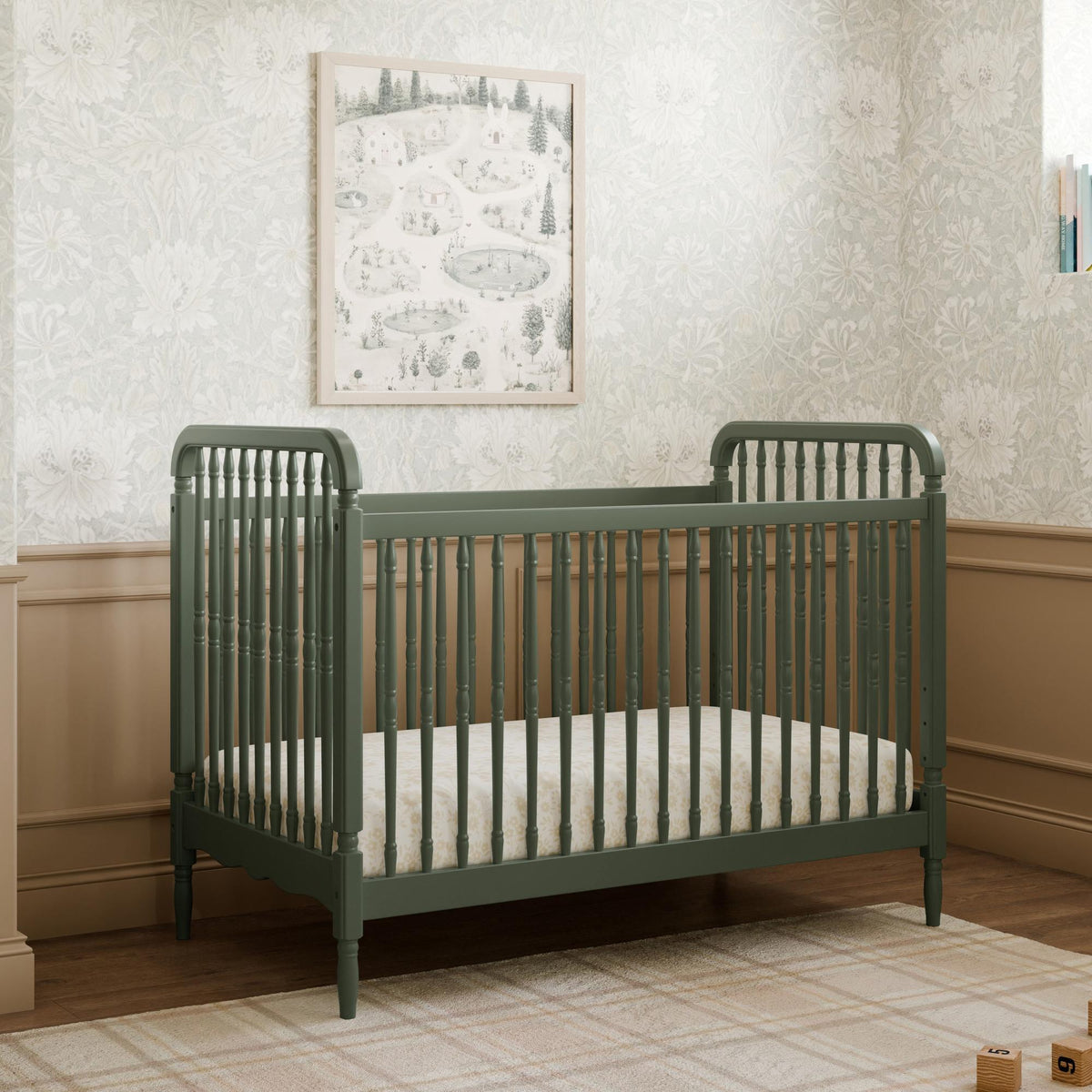NamesakeNamesake Liberty 3-in-1 Convertible Spindle Crib with Toddler Bed Conversion KitBabysupermarket