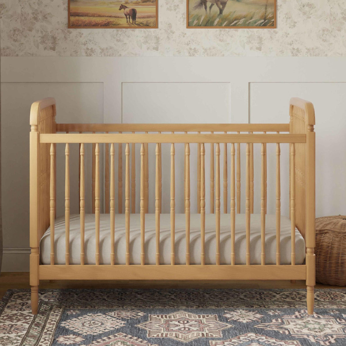 NamesakeNamesake Liberty 3-in-1 Convertible Spindle Crib with Toddler Bed Conversion KitBabysupermarket