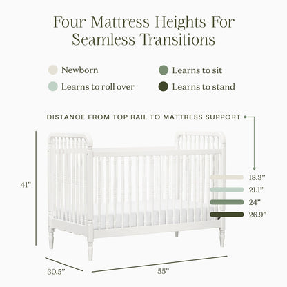 NamesakeNamesake Liberty 3-in-1 Convertible Spindle Crib with Toddler Bed Conversion KitBabysupermarket