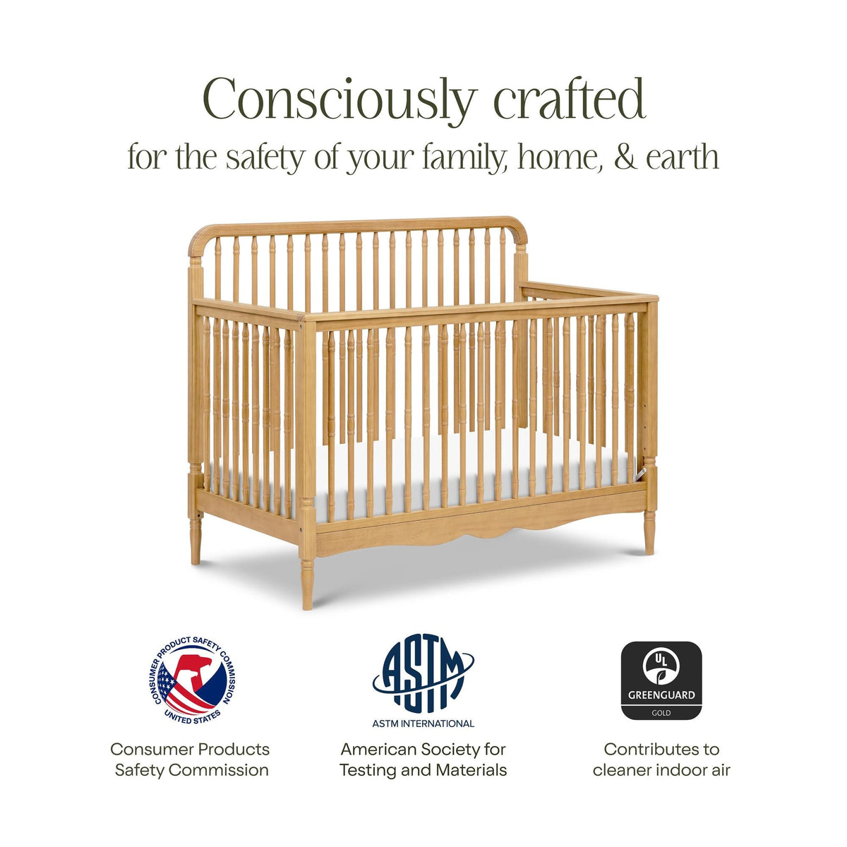 Namesake Cribs Namesake Liberty 4-in-1 Convertible Spindle Crib