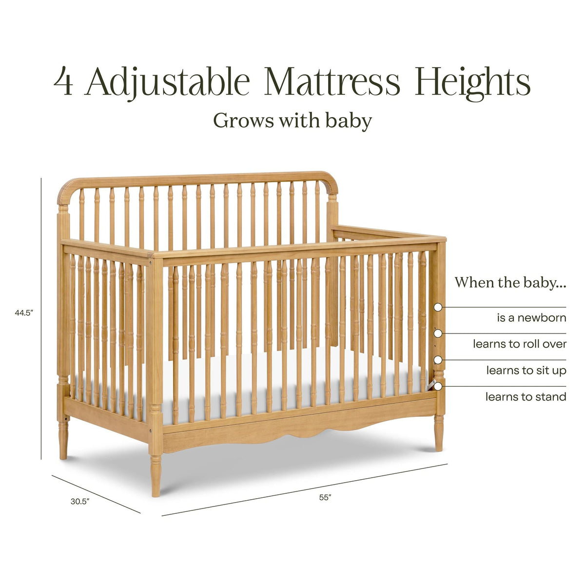 Namesake Cribs Namesake Liberty 4-in-1 Convertible Spindle Crib