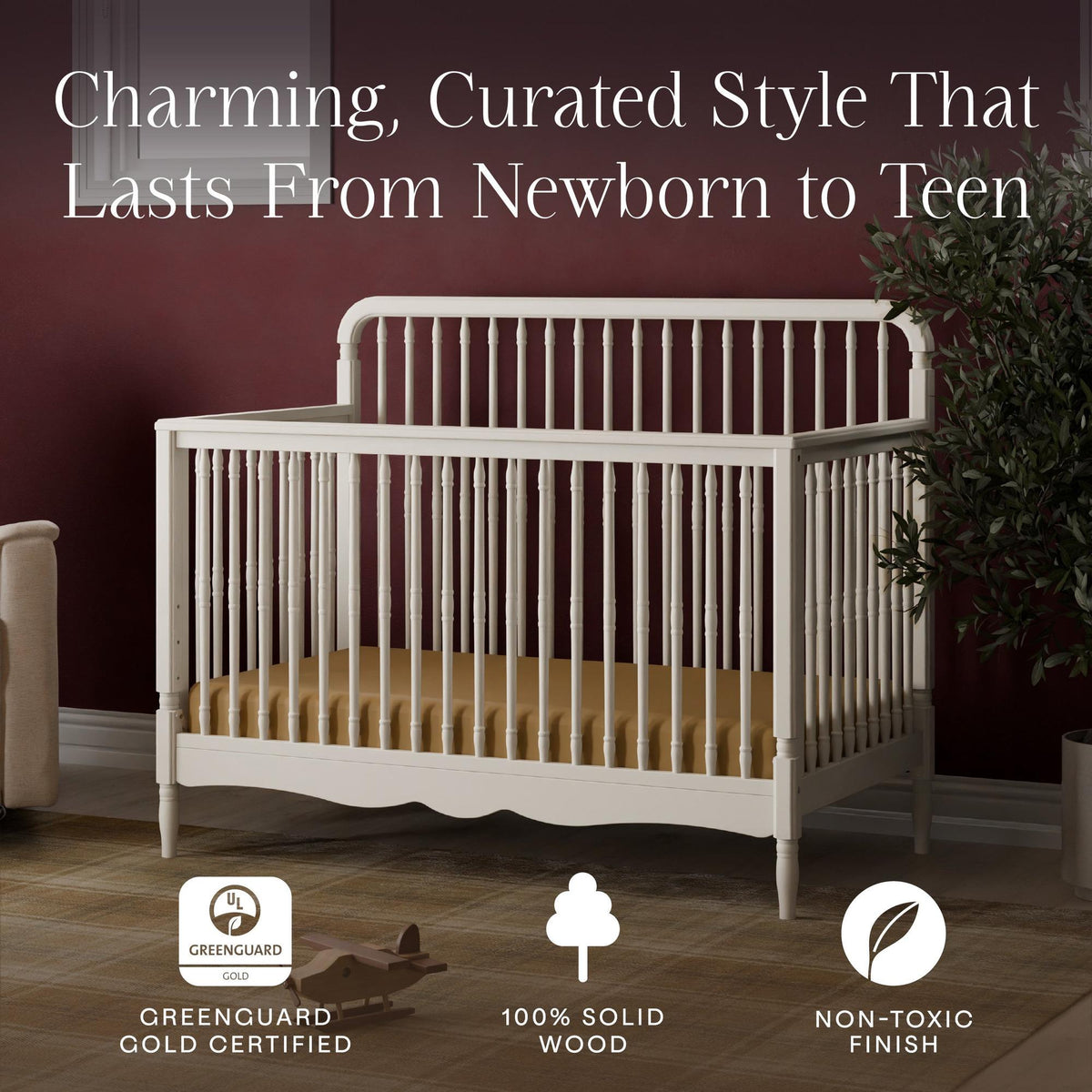 Namesake Cribs Namesake Liberty 4-in-1 Convertible Spindle Crib