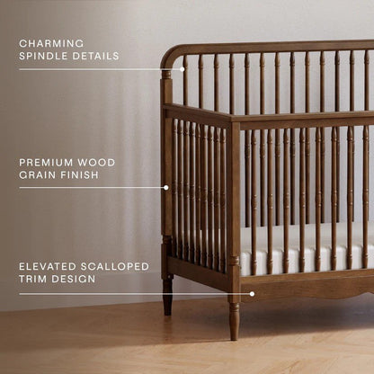 Namesake Liberty 4-in-1 Convertible Spindle Crib in Natural Walnut