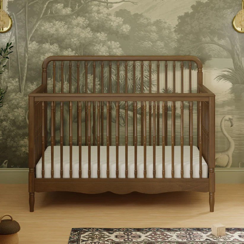 Namesake Liberty 4-in-1 Convertible Spindle Crib in Natural Walnut