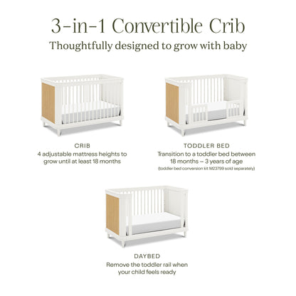 NamesakeNamesake Marin with Cane 3-in-1 Convertible CribBabysupermarket