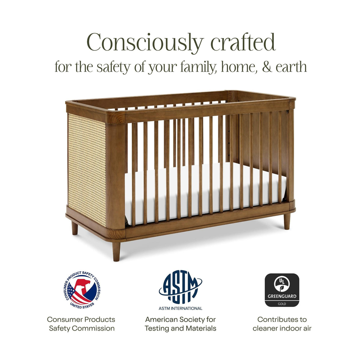 NamesakeNamesake Marin with Cane 3-in-1 Convertible CribBabysupermarket