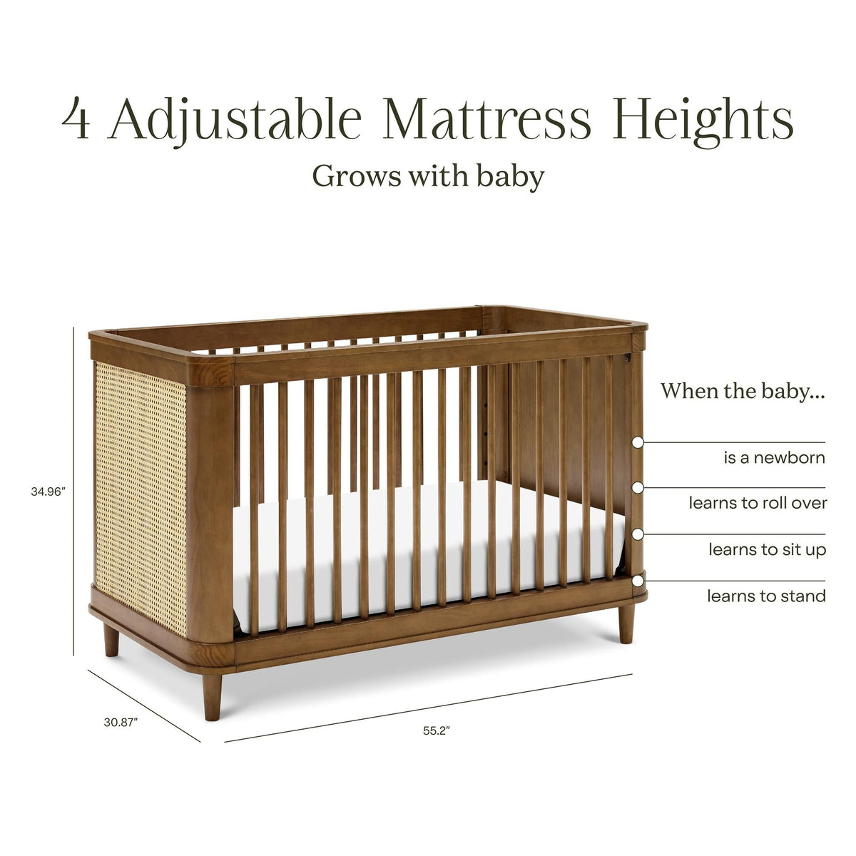 NamesakeNamesake Marin with Cane 3-in-1 Convertible CribBabysupermarket