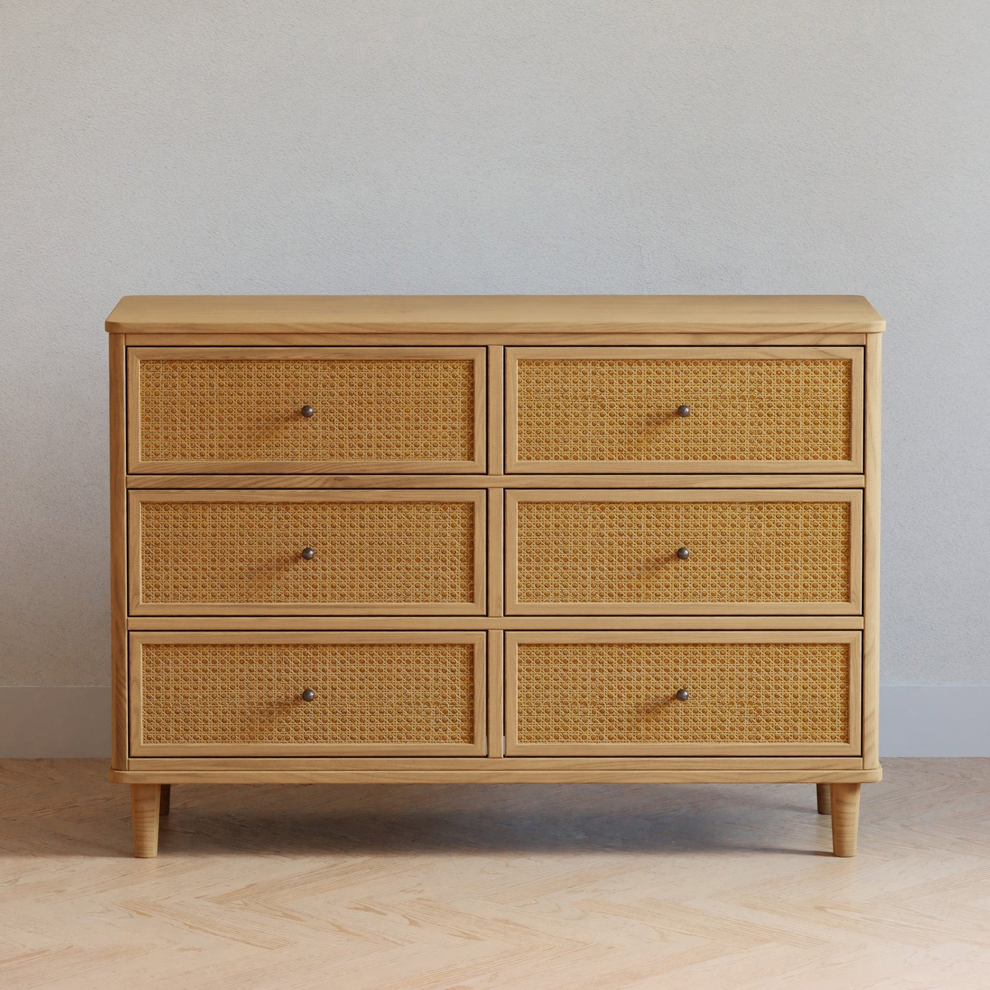 Namesake Dressers Honey/Honey Cane Namesake Marin with Cane 6-Drawer Dresser