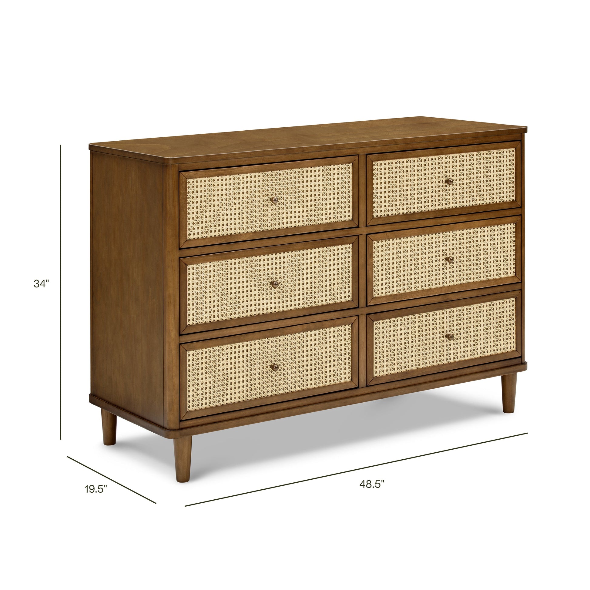 Namesake Dressers Namesake Marin with Cane 6-Drawer Dresser