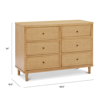 Namesake Dressers Namesake Marin with Cane 6-Drawer Dresser