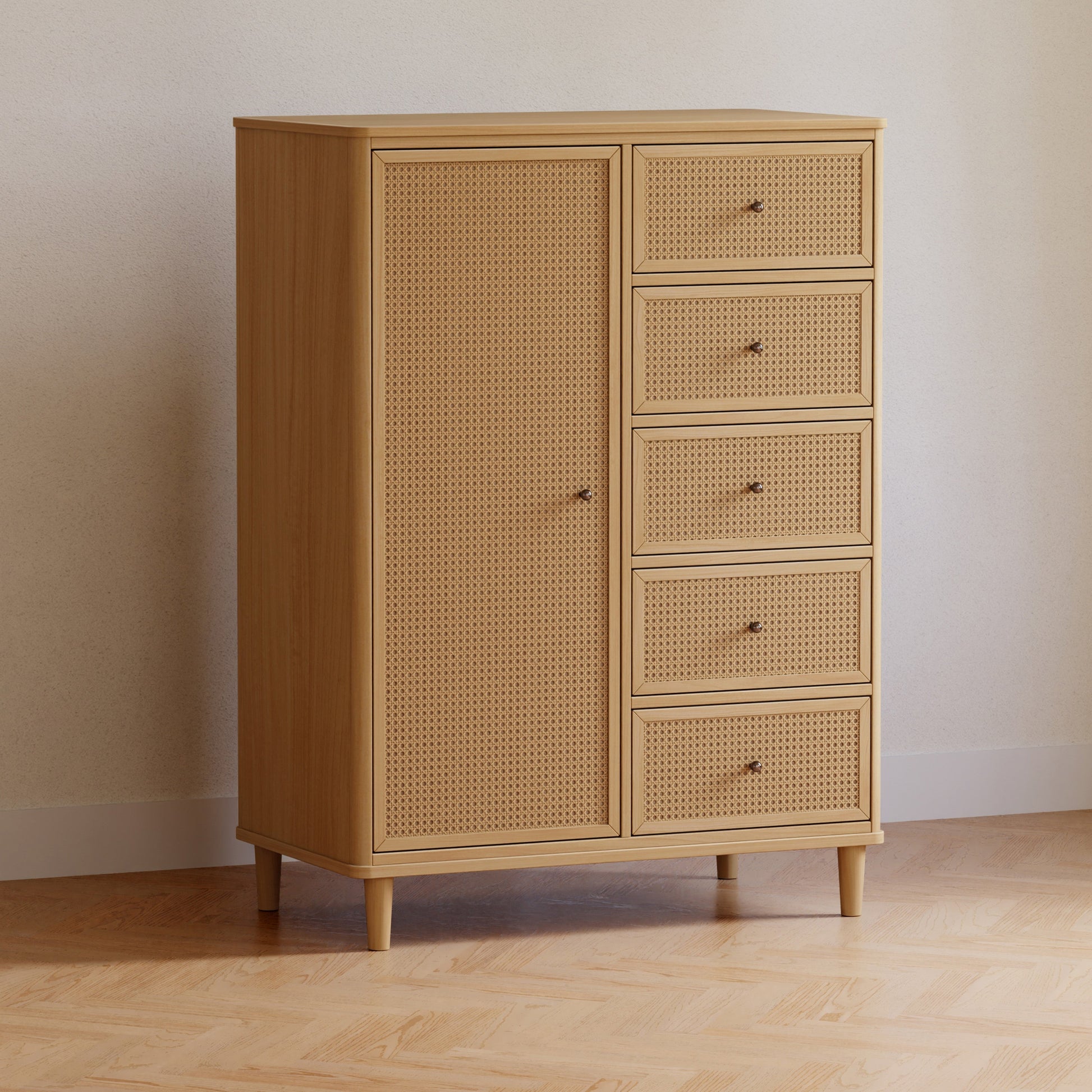Namesake Dressers Honey/Honey Cane Namesake Marin with Cane Chifforobe