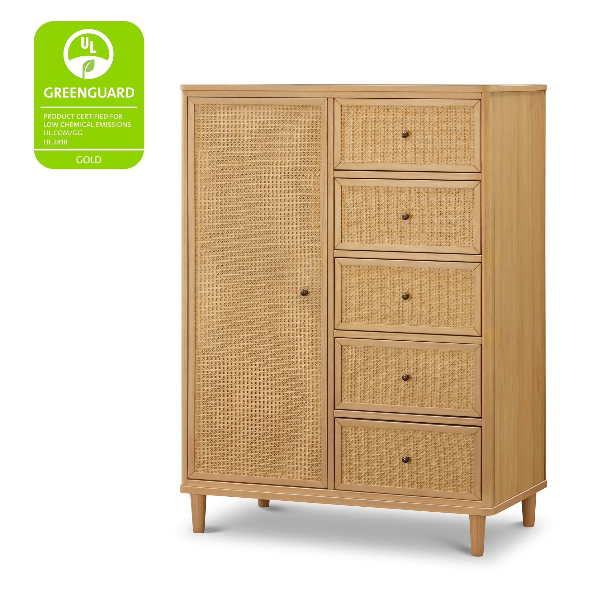 Namesake Dressers Honey/Honey Cane Namesake Marin with Cane Chifforobe