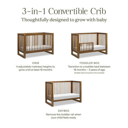 Namesake Cribs Namesake Nantucket 3-in-1 Convertible Crib with Toddler Bed Conversion Kit