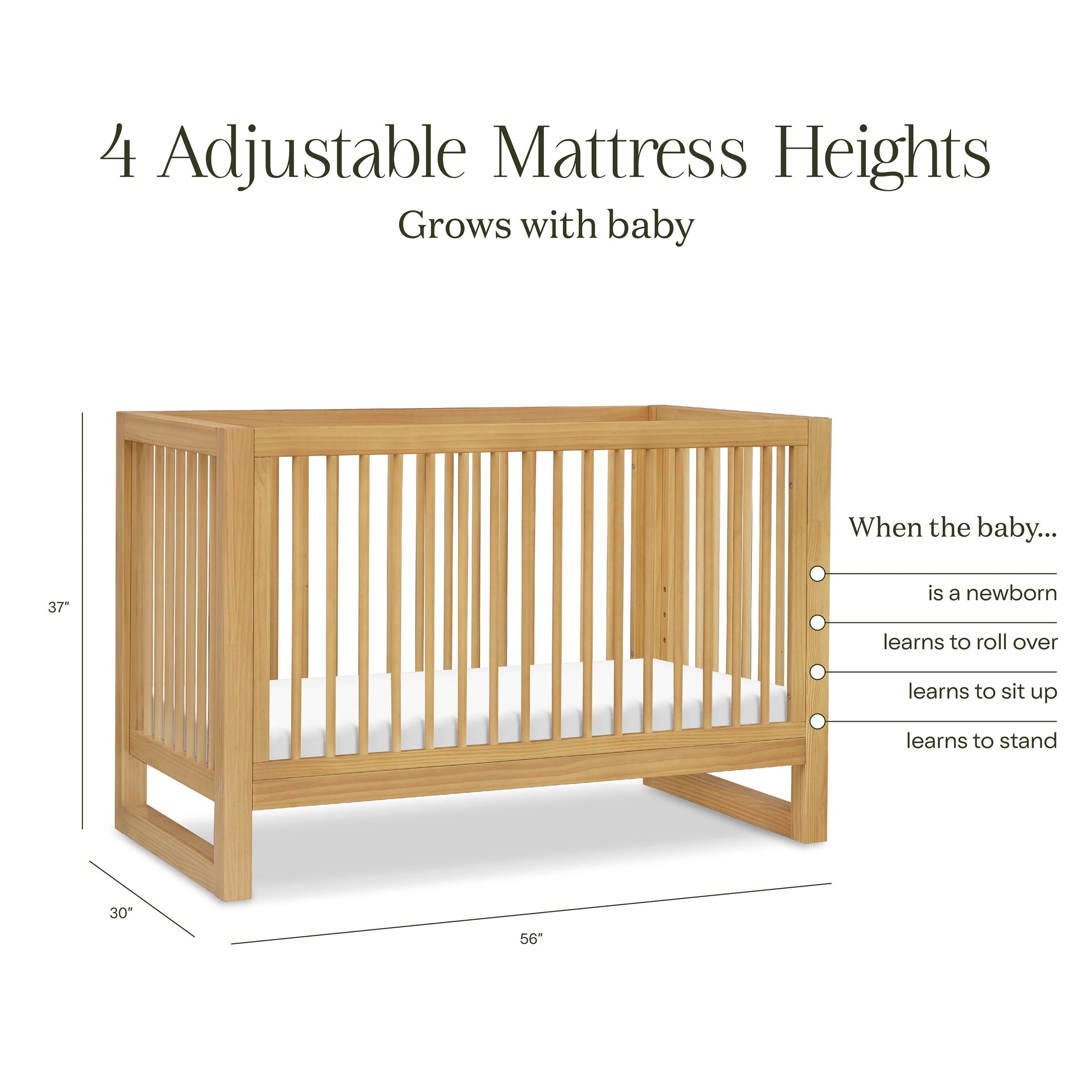 Namesake Cribs Namesake Nantucket 3-in-1 Convertible Crib with Toddler Bed Conversion Kit