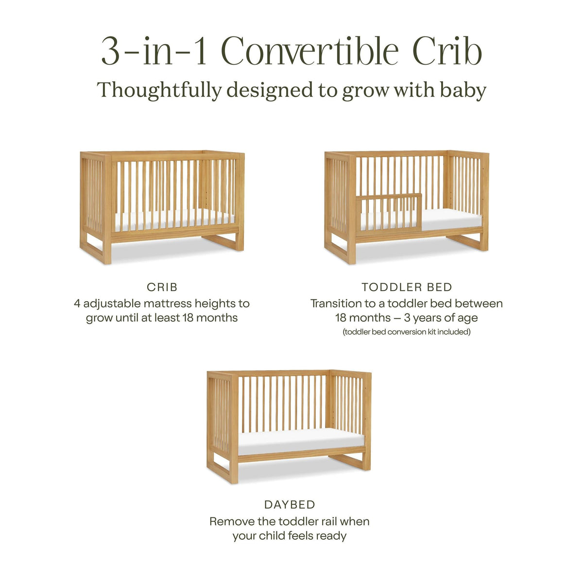 NamesakeNamesake Nantucket 3-in-1 Convertible Crib with Toddler Bed Conversion KitBabysupermarket