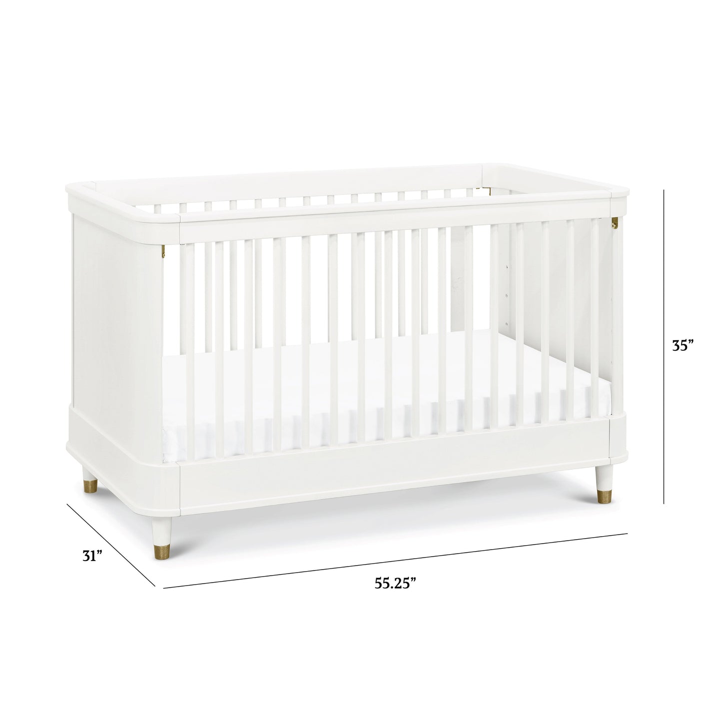 Namesake Cribs Warm White Namesake Tanner 3-in-1 Convertible Crib