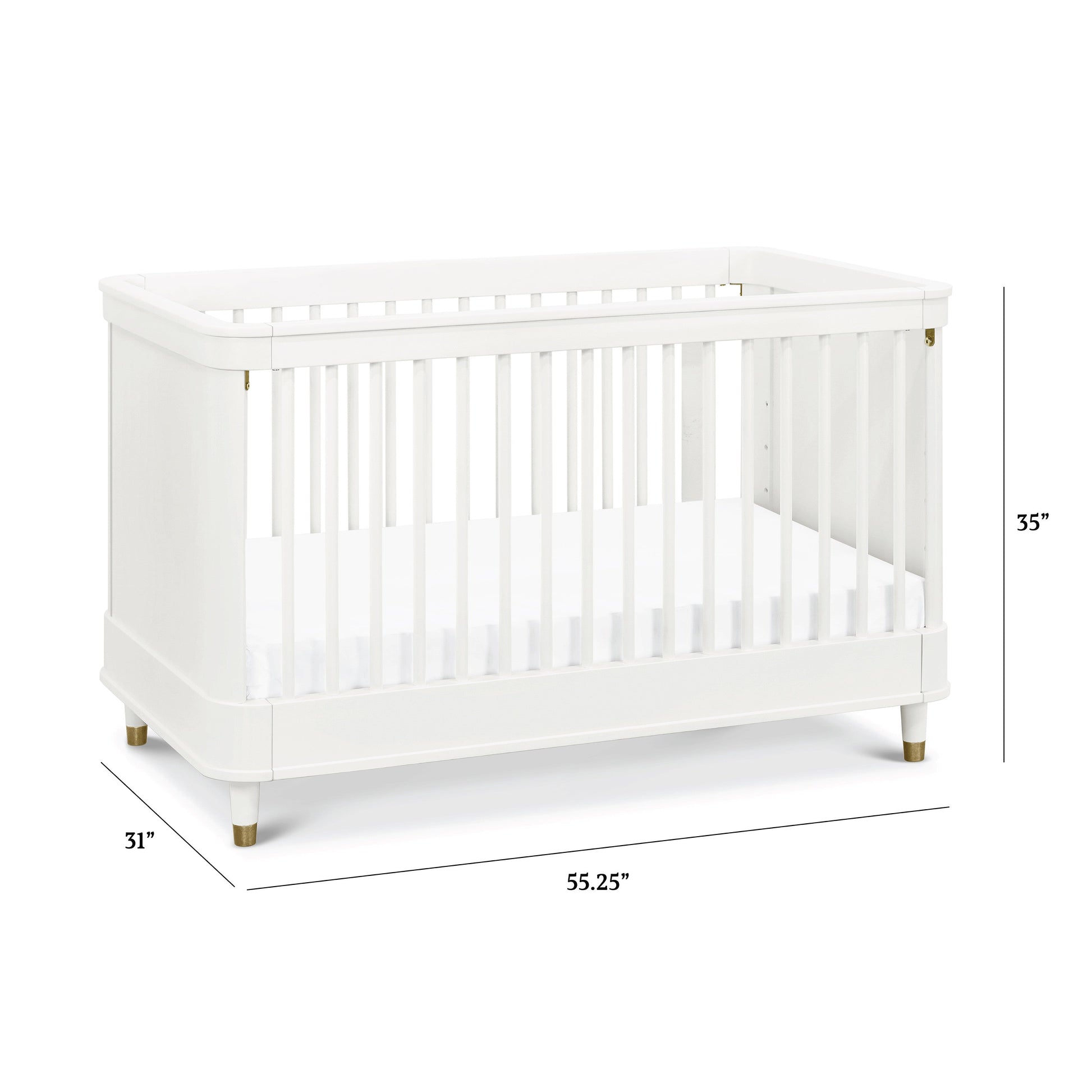 Namesake Cribs Warm White Namesake Tanner 3-in-1 Convertible Crib