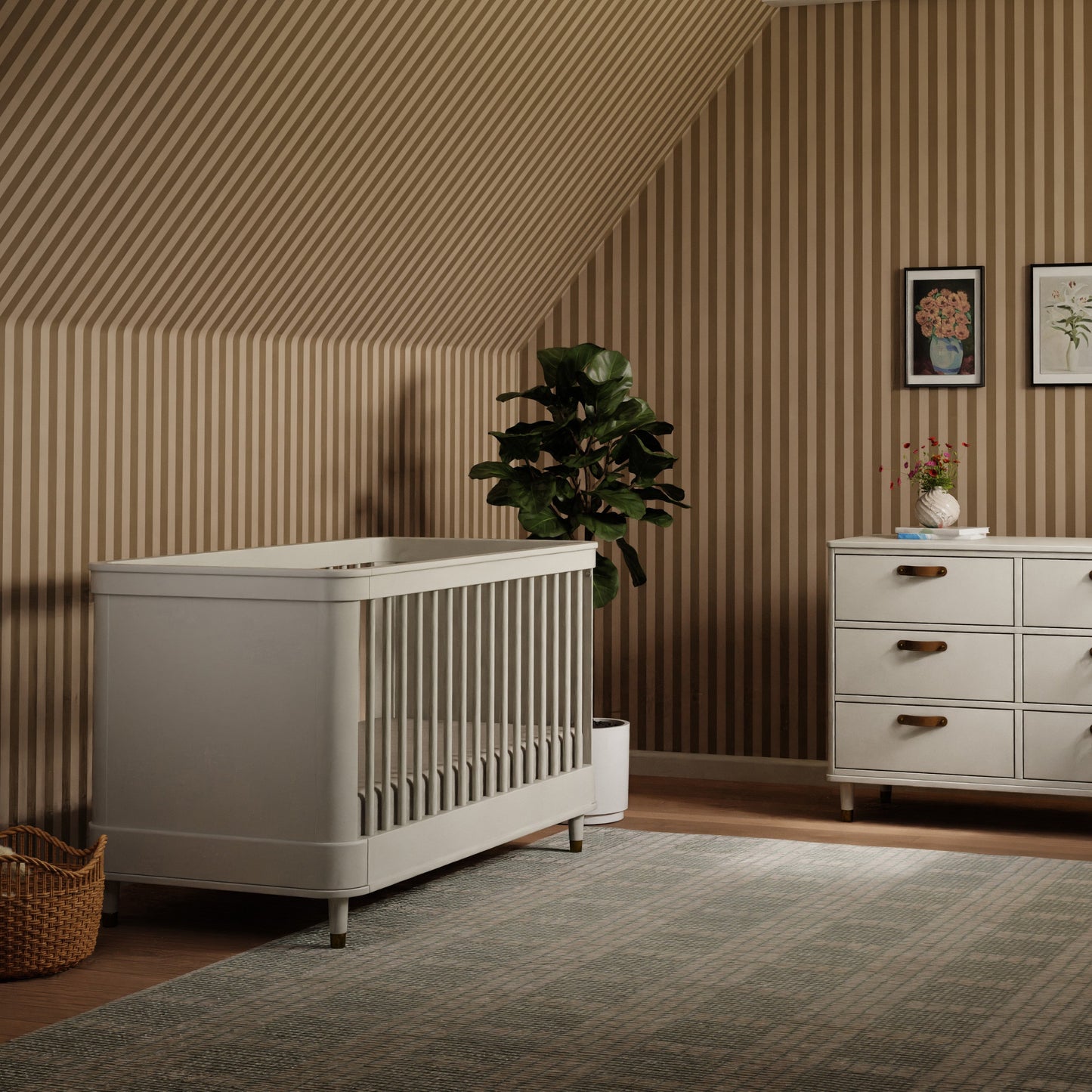 Namesake Cribs Warm White Namesake Tanner 3-in-1 Convertible Crib