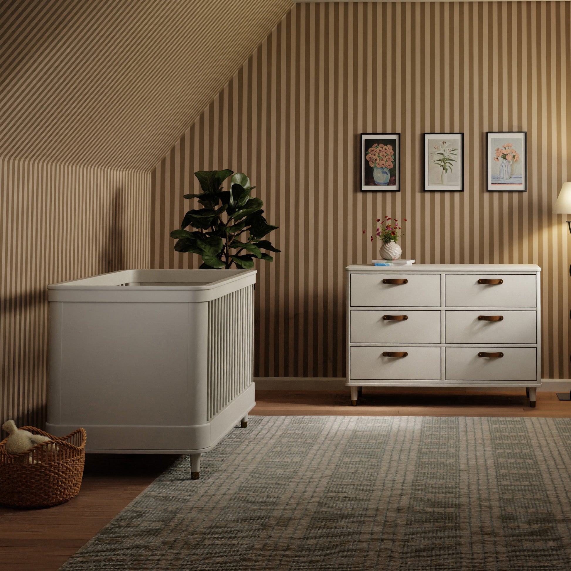 Namesake Cribs Warm White Namesake Tanner 3-in-1 Convertible Crib