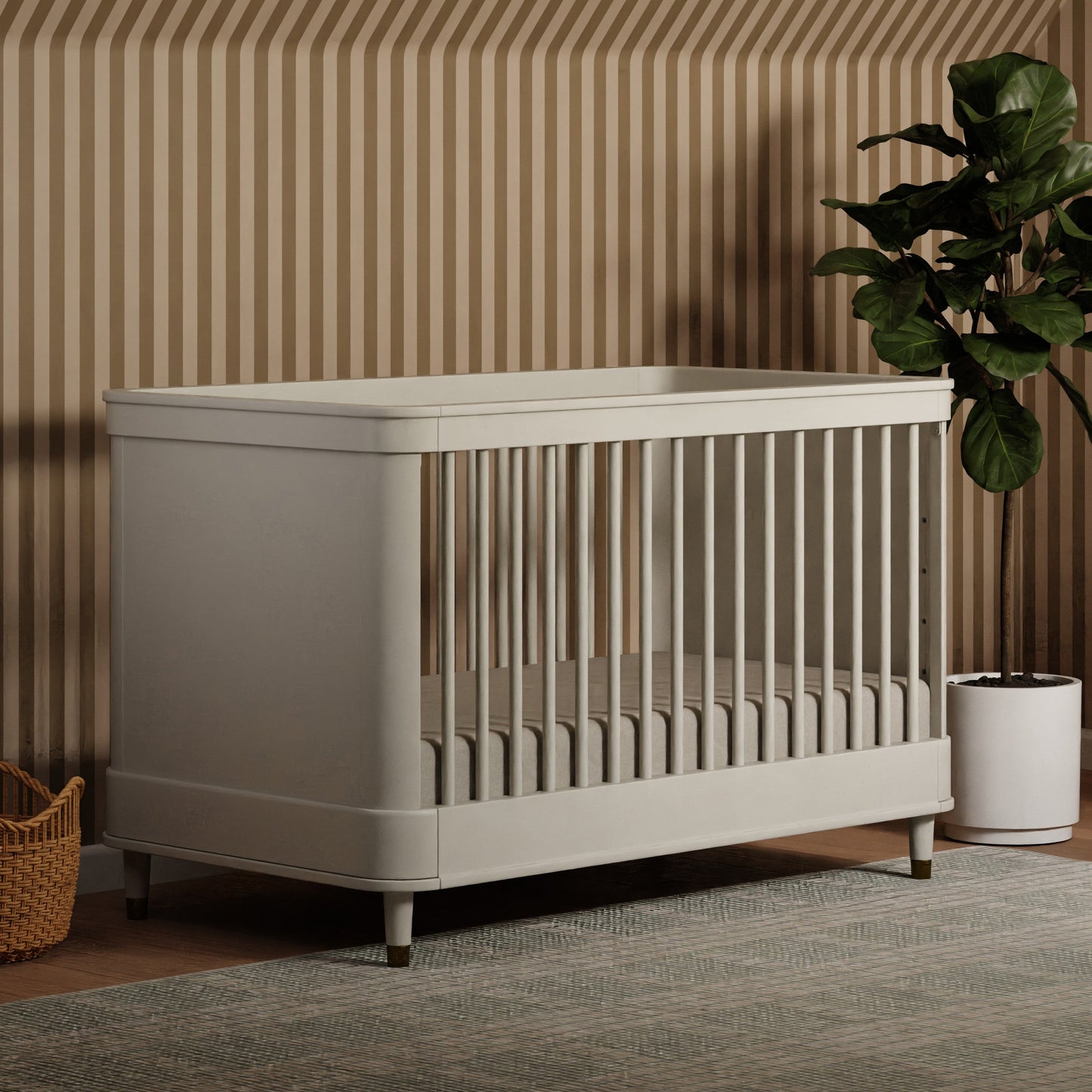 Namesake Cribs Warm White Namesake Tanner 3-in-1 Convertible Crib