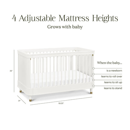 Namesake Cribs Warm White Namesake Tanner 3-in-1 Convertible Crib