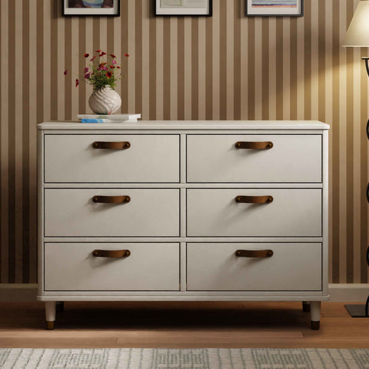 Namesake Dressers Warm White Namesake Tanner 6-Drawer Dresser
